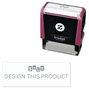VERKAUF! Gummi Briefmarke Fuchsia Selbstfarben - G Permastempel