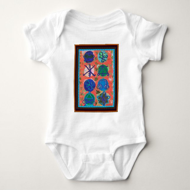 Verkauf KARUNA Reiki Heilsymbole Geschenkideen Shi Baby Strampler (Vorderseite)