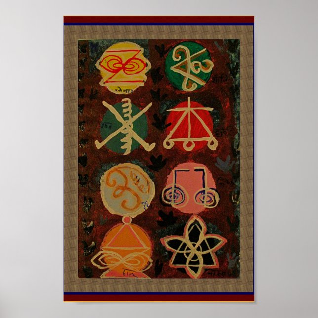Verkauf Kunst Abstrakt Karuna Reiki Symbol Dekorat Poster (Vorne)