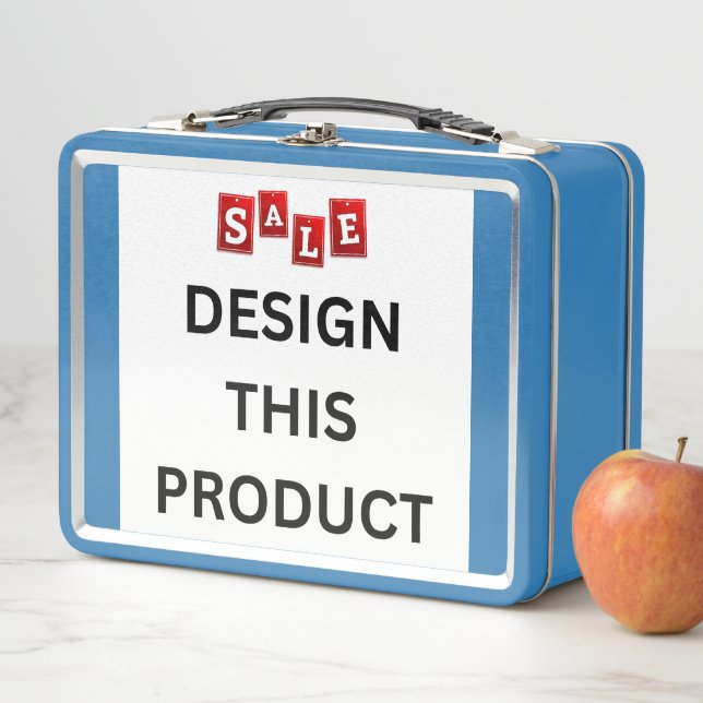 VERKAUF! Metal Lunchbox - Light Blue - Custom (Beispiel)