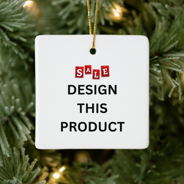VERKAUF! Ornament - Keramik Square - Custom (Baum)