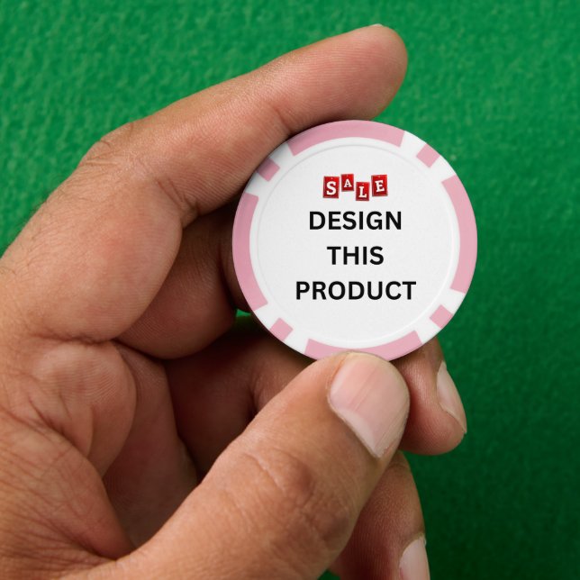 VERKAUF ! Poker-Chips - rosa - kundenspezifisch Pokerchips (Hand)