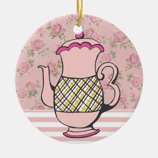 Verkauf! Tea Time Keramikornament (Vorne)