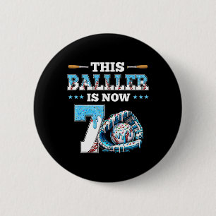 Verkauf Tropfen 7. Geburtstagsparty Boy Sport Fan Button