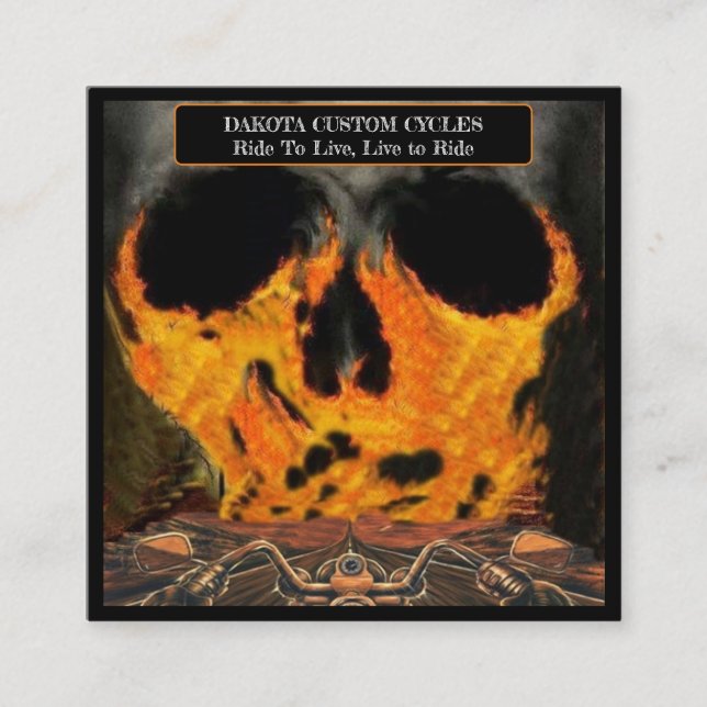 Verkauf und Service von Motorrädern Quadratische Visitenkarte (Vorderseite)