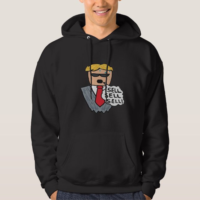 Verkauf Verkauf Verkauf Funny Börse Crash Hoodie (Vorderseite)