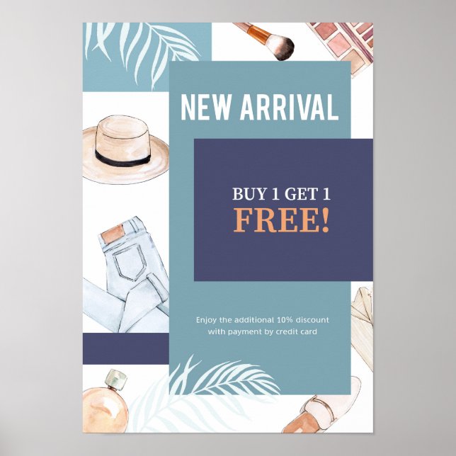 Verkauf von Aquarellfarben Poster (Vorne)