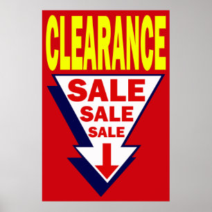 VERKAUF VON CLEARANCE POSTER