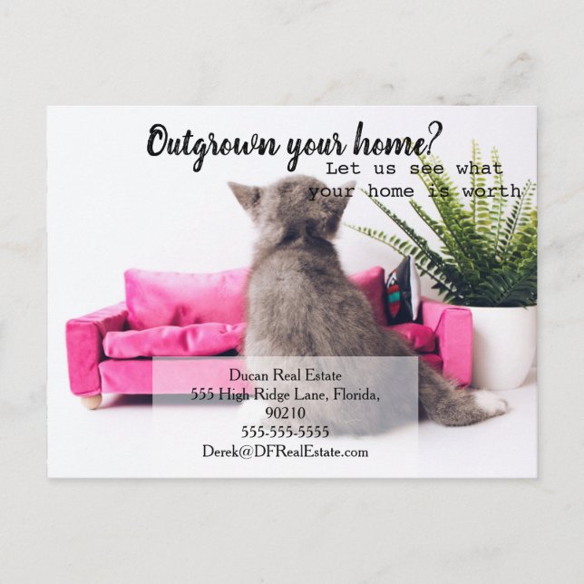 Verkauf von E-Mail-Verweisung Real Anwesen Marketi Postkarte (Vorderseite)