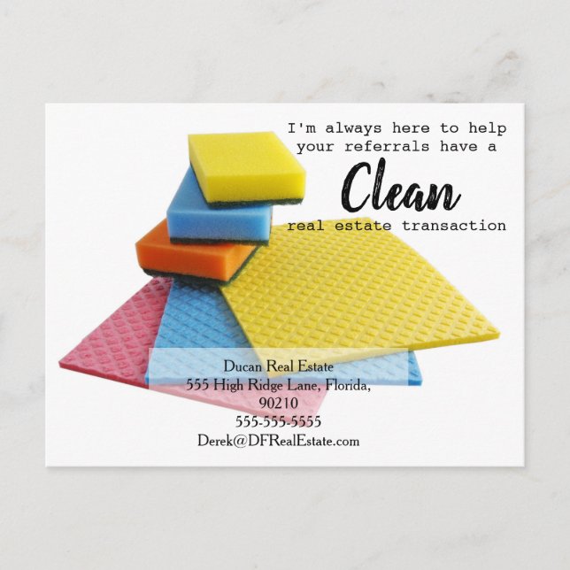 Verkauf von E-Mail-Verweisung Real Anwesen Marketi Postkarte (Vorderseite)