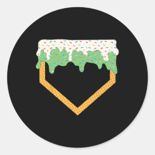 Verkauf von Eiscreme Driving Sell Zuhause Plate Tr Runder Aufkleber