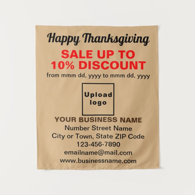 Verkauf von Erntedank auf hellbraunen Tapisserien Wandteppich (Vorderseite)