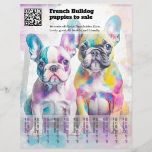 Verkauf von Französischen Bulldoggen-Welpen Design Flyer