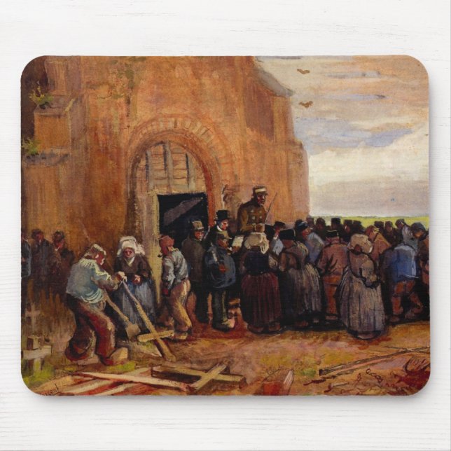 Verkauf von Gebäude Scrap von Vincent van Gogh Mousepad (Vorne)