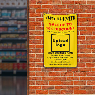 Verkauf von Halloween-Unternehmen auf gelbem Banne Banner