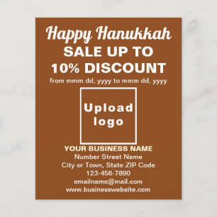Verkauf von Hanukkah auf braunem Flyer