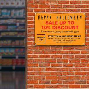 Verkauf von Unternehmen auf Orange Color Rectangle Banner