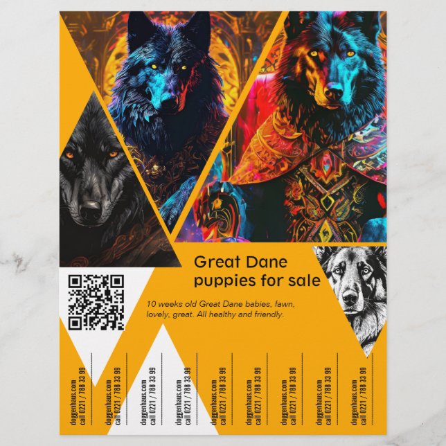 Verkauf von Welpen Flyer (Vorne)