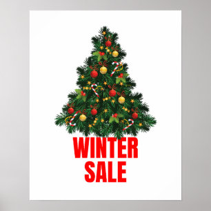 Verkauf, Winterverkauf, Weihnachtsverkauf Poster