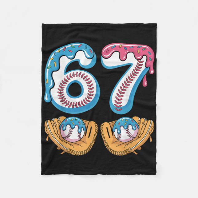 Verkaufe 67 - Eis Drip 67 Meme Lustiger Spieler _4 Fleecedecke (Vorderseite)