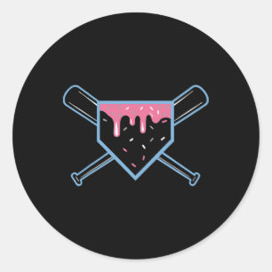 Verkaufe Home Plate Eisdrip mit Streuseln für Runder Aufkleber