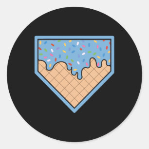Verkaufe Home Plate Eisdrip mit Streuseln für  Runder Aufkleber