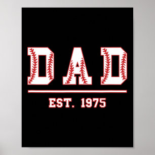 Verkaufe Papa Est. 1975 Softll Vatertag Geburtstag Poster