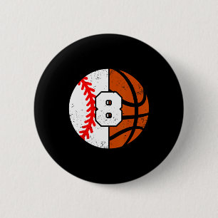 Verkaufe Sketll Nummer 8 Trikot Lustiger 8. Geburt Button
