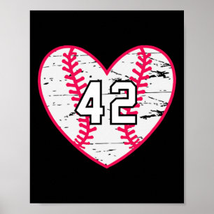 Verkaufe Softll Heart Nummer #42 Sportler Fan Jer Poster