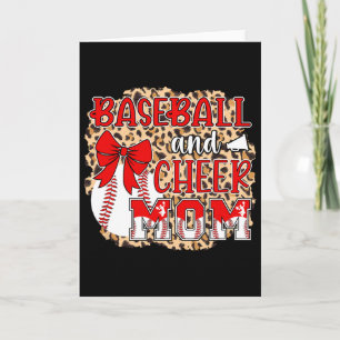 Verkaufe und jubele Mama Leopard Cheerleading und Karte
