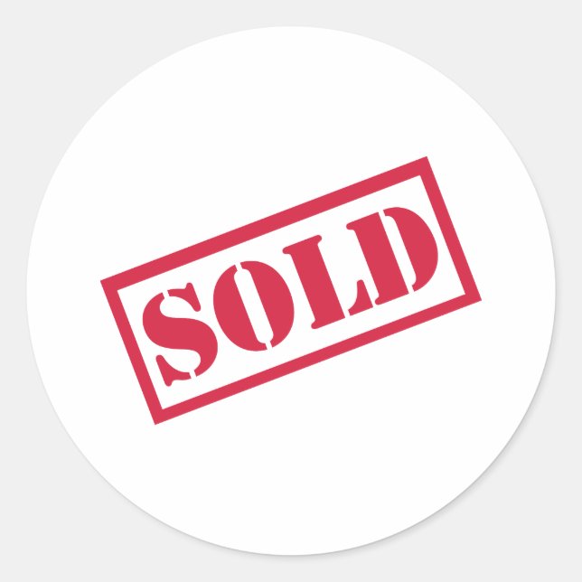 verkaufen runder aufkleber (Vorderseite)