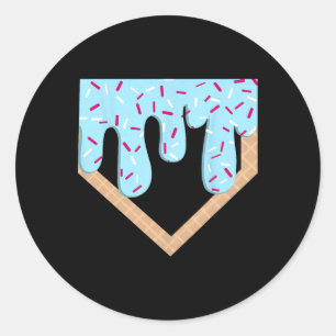 Verkaufen Sie Ice Cream Driving Sell Zuhause Plate Runder Aufkleber