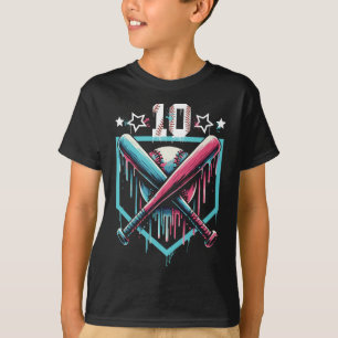 Verkaufen Sie Tropfen 10. Geburtstag Jungen Nummer T-Shirt