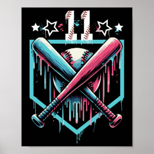 Verkaufen Sie Tropfen 11. Geburtstag Jungen Nummer Poster