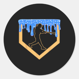 Verkaufen Sie Tropfen Boy Zuhause Plate Ice Creme  Runder Aufkleber