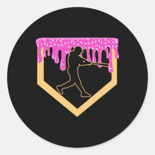 Verkaufen Sie Tropfen Boy Zuhause Plate Ice Creme  Runder Aufkleber