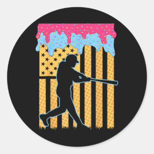 Verkaufen Sie Tropfen Boys, die Eiscreme trinken,  Runder Aufkleber