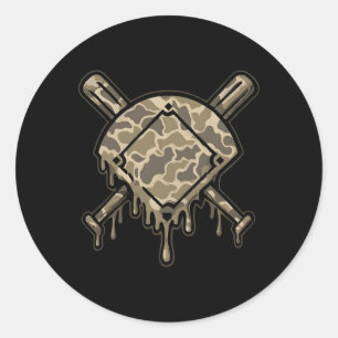 Verkaufen Sie Tropfen Camouflage verkaufen Diamond Runder Aufkleber