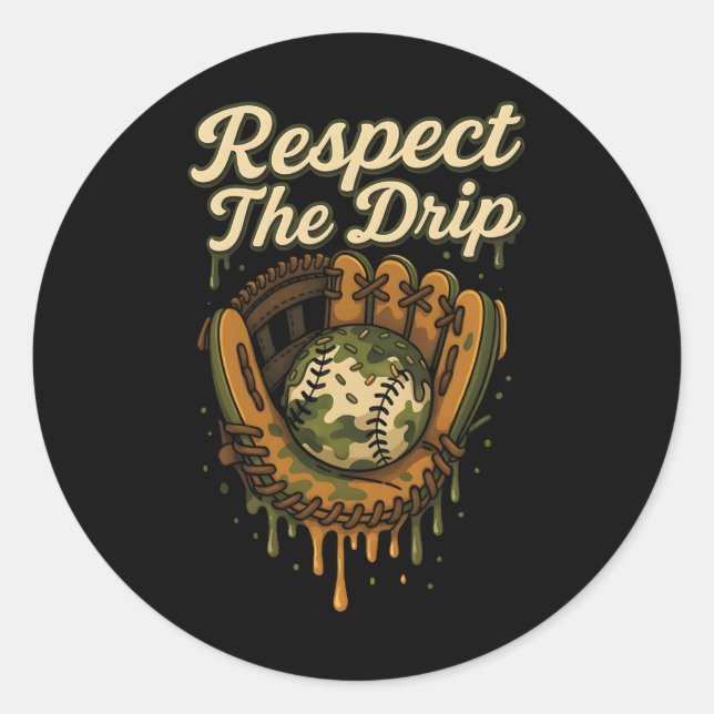 Verkaufen Sie Tropfen Camouflage verkaufen Handsch Runder Aufkleber (Vorderseite)