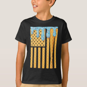 Verkaufen Sie Tropfen T Boys, die Eiscreme unter a T-Shirt
