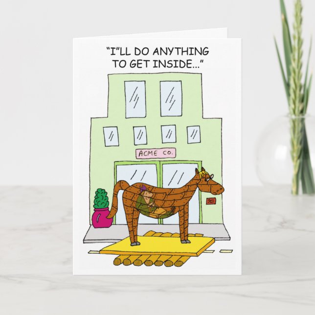 Verkäufer Cold Call Grußkarte Trojaner Karte (Vorderseite)