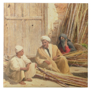 Verkäufer des Zuckerrohrs, Ägypten, 1892 (Öl au Fliese