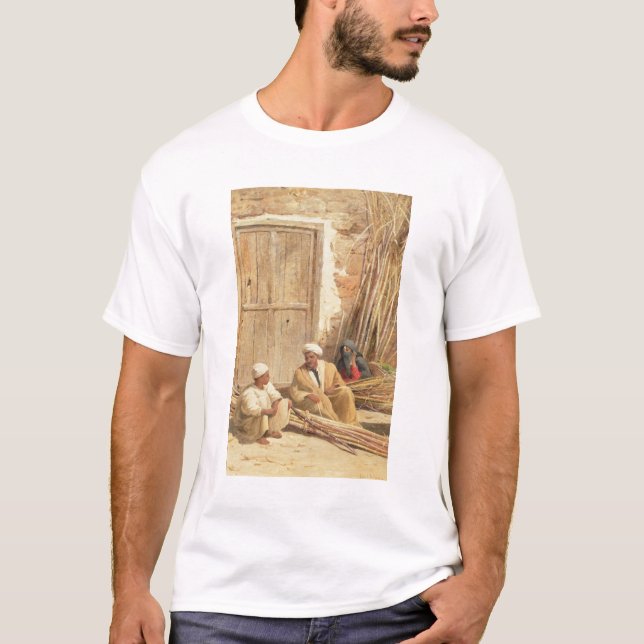 Verkäufer des Zuckerrohrs, Ägypten, 1892 (Öl auf T-Shirt (Vorderseite)