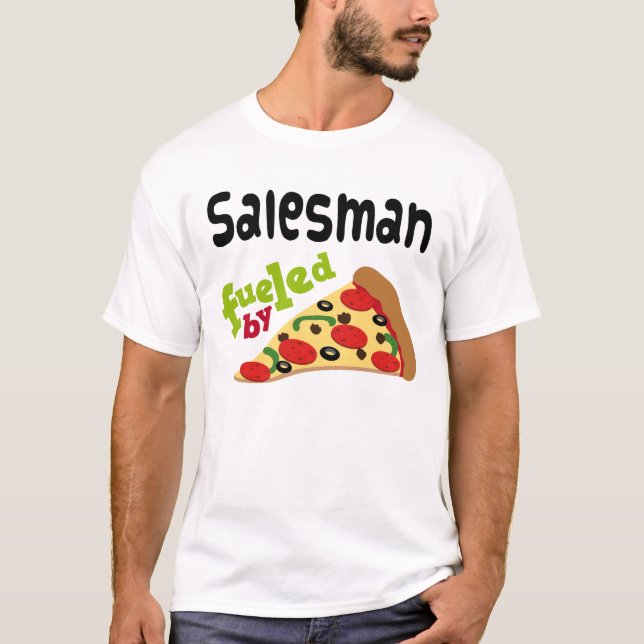 Verkäufer-(lustiges) Pizza-T-Shirt T-Shirt (Vorderseite)