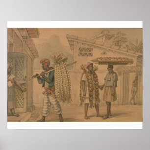 Verkäufer von Knoblauch und Zwiebeln, 1826 (g/c au Poster