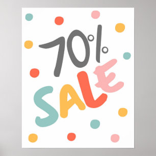 Verkaufsabrechnung, 70% Ermäßigung, Clearance Sale Poster