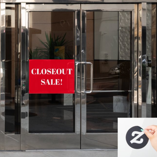 Verkaufsabschlussgeschäft Rotes Geschäft Fensteraufkleber (Büro Tür)