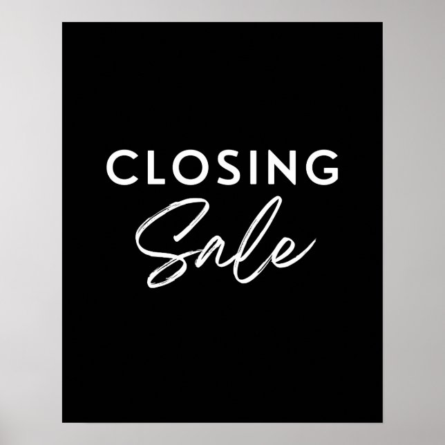 Verkaufsabschlusszeichen, Boutique Einzelhandel Poster (Vorne)