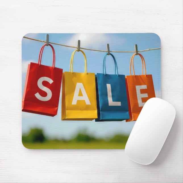 Verkaufspapier-Einkaufstaschen online Mousepad (Mit Mouse)