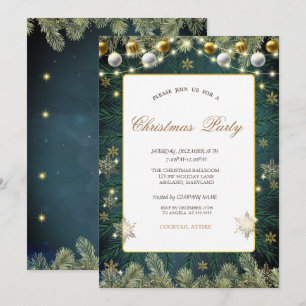 Verkaufsstellen, Zweigstellen, Snowflakes Party Einladung